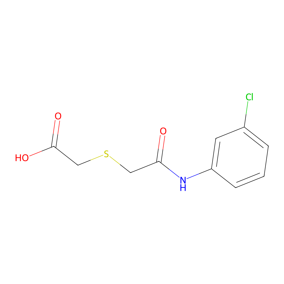 2-({[(3-Chlorophenyl)carbamoyl]methyl}sulfanyl)acetic acid molecular structure, CAS 338421-10-6