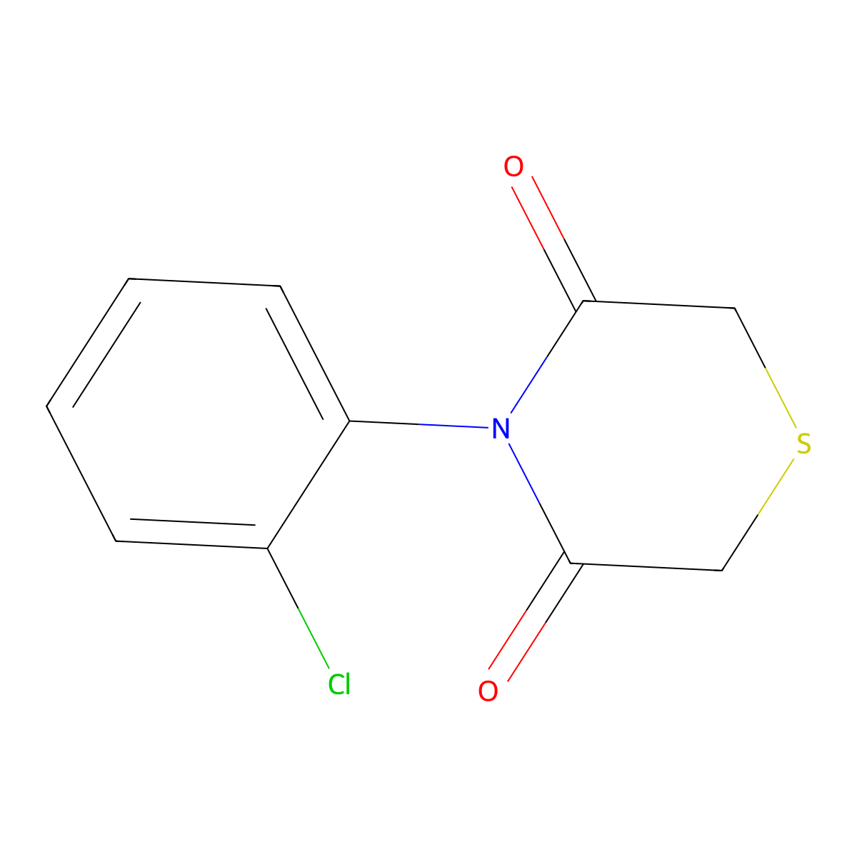 4-(2-Chlorophenyl)thiomorpholine-3,5-dione molecular structure, CAS 338421-18-4