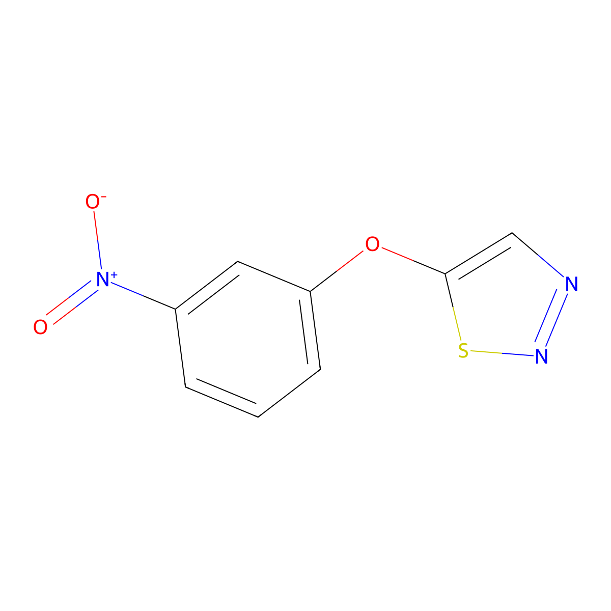 5-(3-Nitrophenoxy)-1,2,3-thiadiazole molecular structure, CAS 338421-21-9