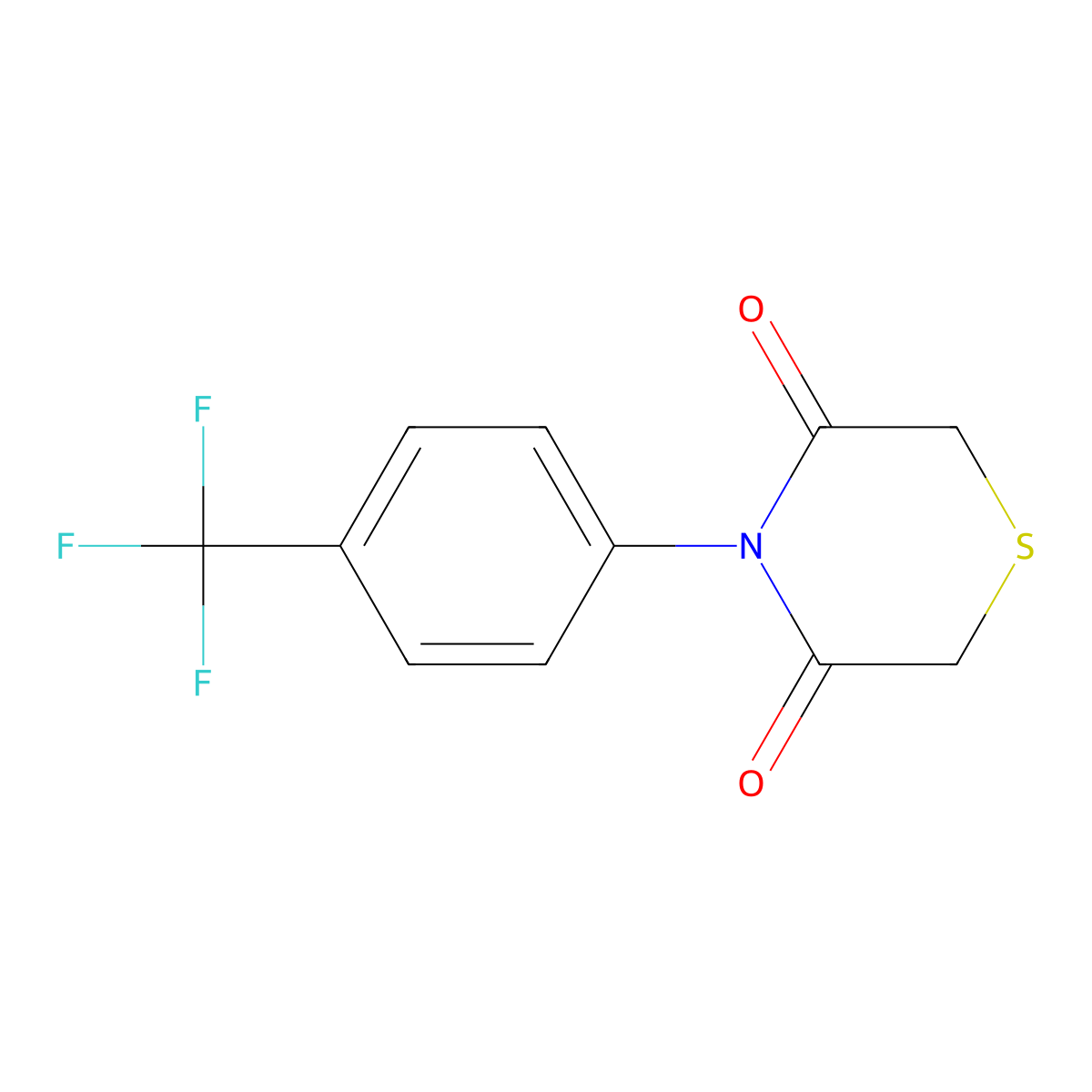 4-[4-(Trifluoromethyl)phenyl]-3,5-thiomorpholinedione molecular structure, CAS 338421-23-1