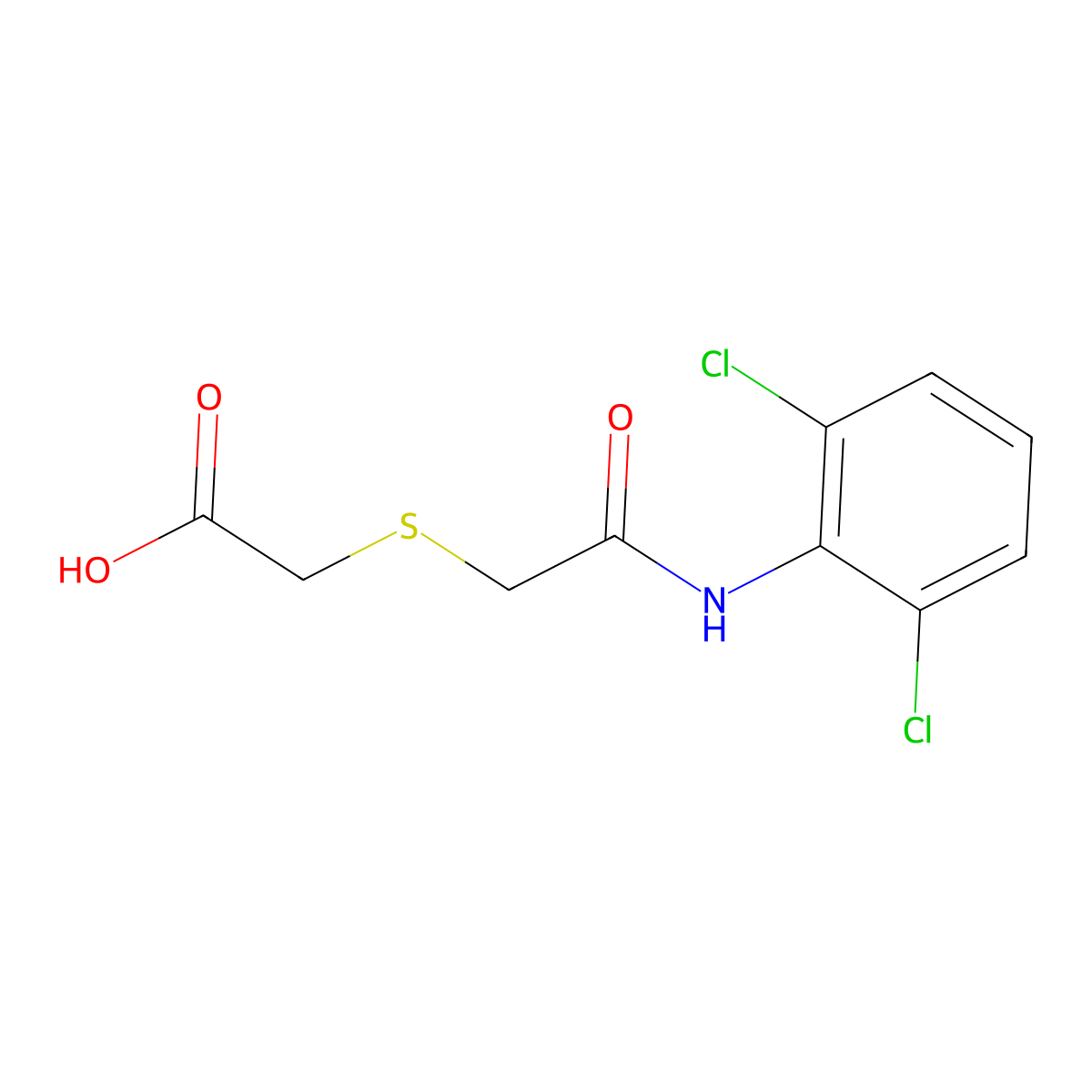 2-{[2-(2,6-Dichloroanilino)-2-oxoethyl]sulfanyl}acetic acid molecular structure, CAS 338421-32-2