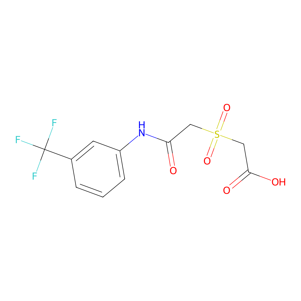 2-({2-Oxo-2-[3-(trifluoromethyl)anilino]ethyl}sulfonyl)acetic acid molecular structure, CAS 338421-34-4