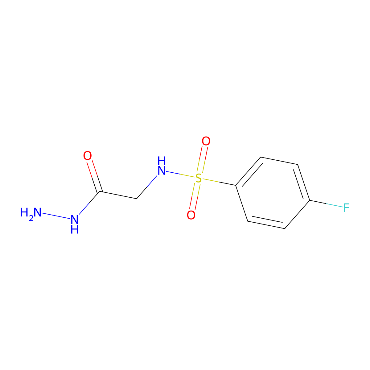 4-fluoro-N-(2-hydrazino-2-oxoethyl)benzenesulfonamide molecular structure, CAS 338421-54-8