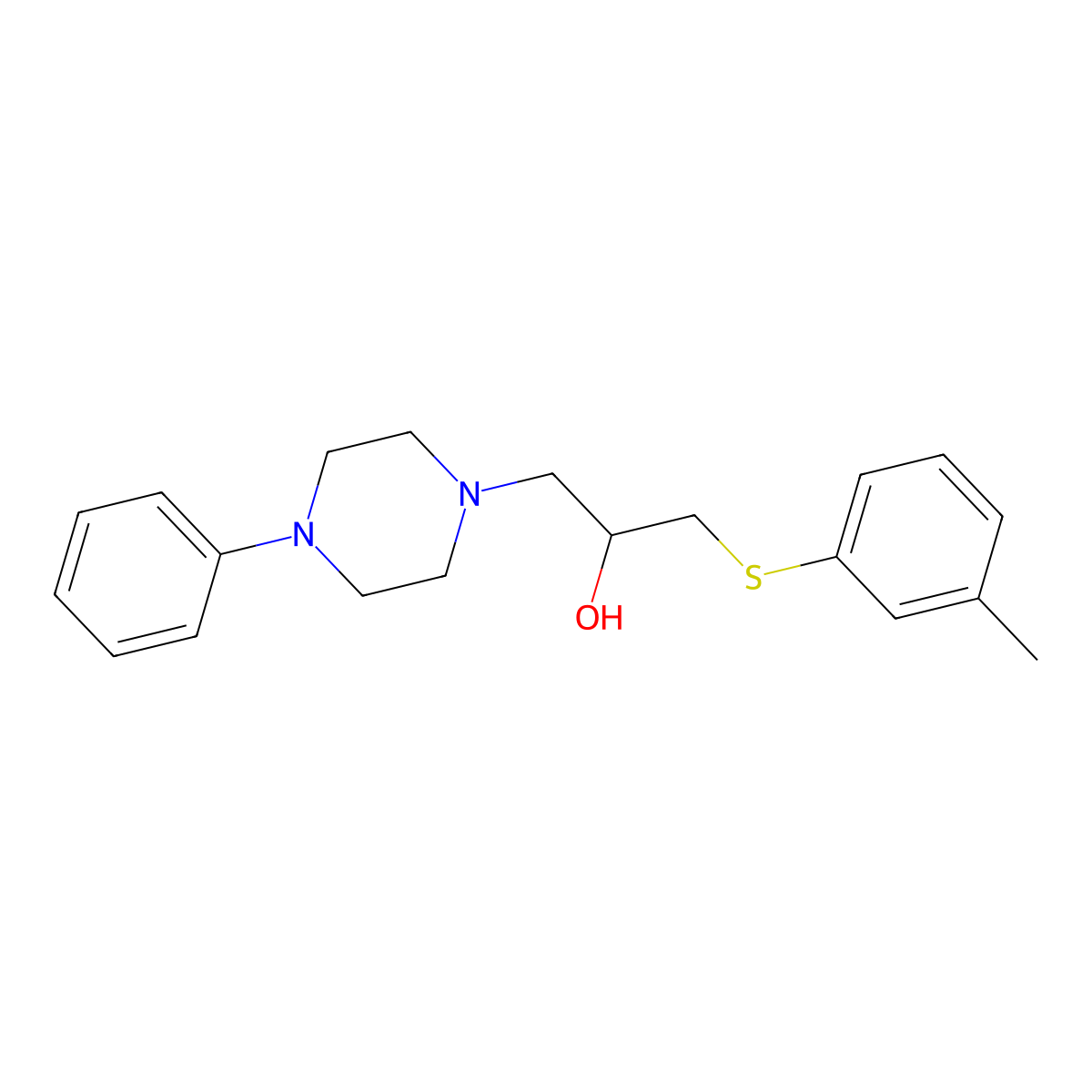 1-[(3-Methylphenyl)sulfanyl]-3-(4-phenylpiperazino)-2-propanol molecular structure, CAS 338421-70-8
