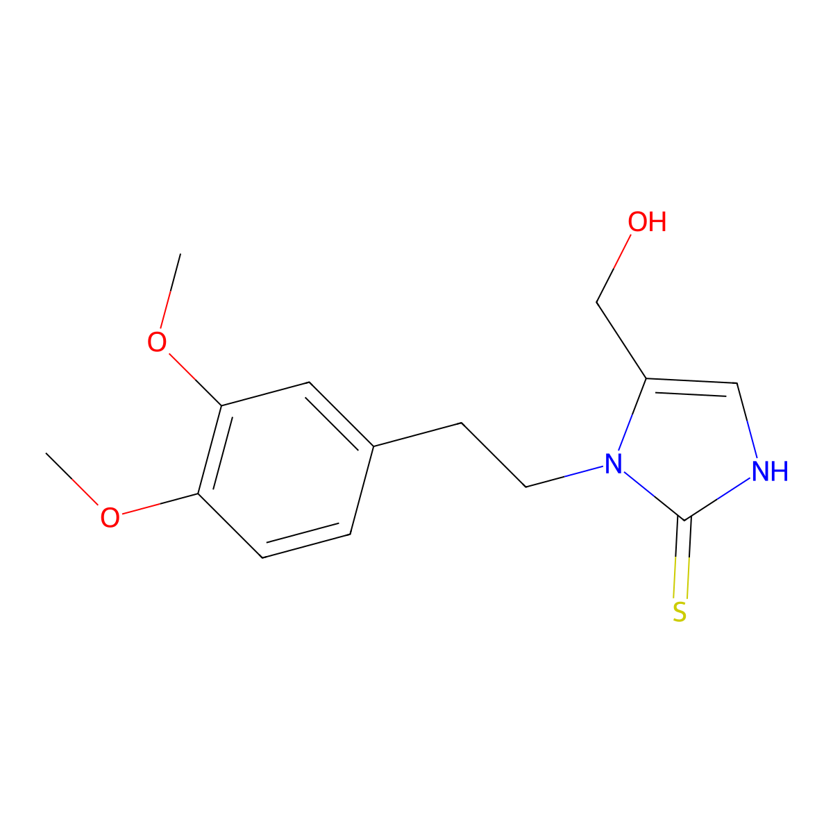 [1-(3,4-dimethoxyphenethyl)-2-sulfanyl-1H-imidazol-5-yl]methanol molecular structure, CAS 338422-51-8