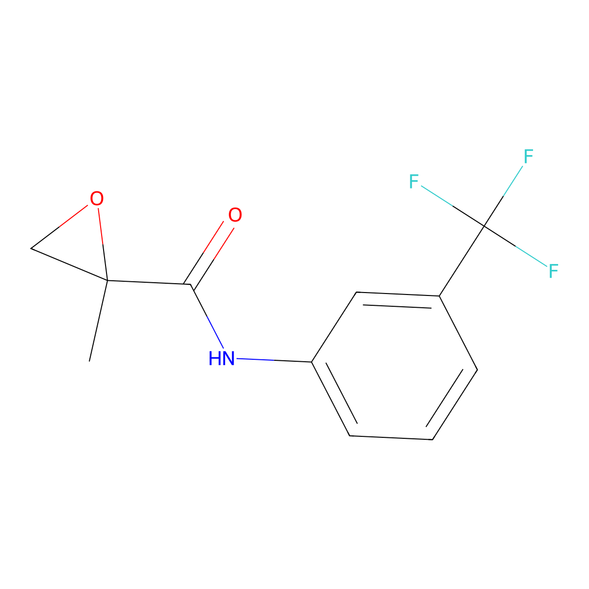 2-methyl-N-[3-(trifluoromethyl)phenyl]-2-oxiranecarboxamide molecular structure, CAS 338424-38-7