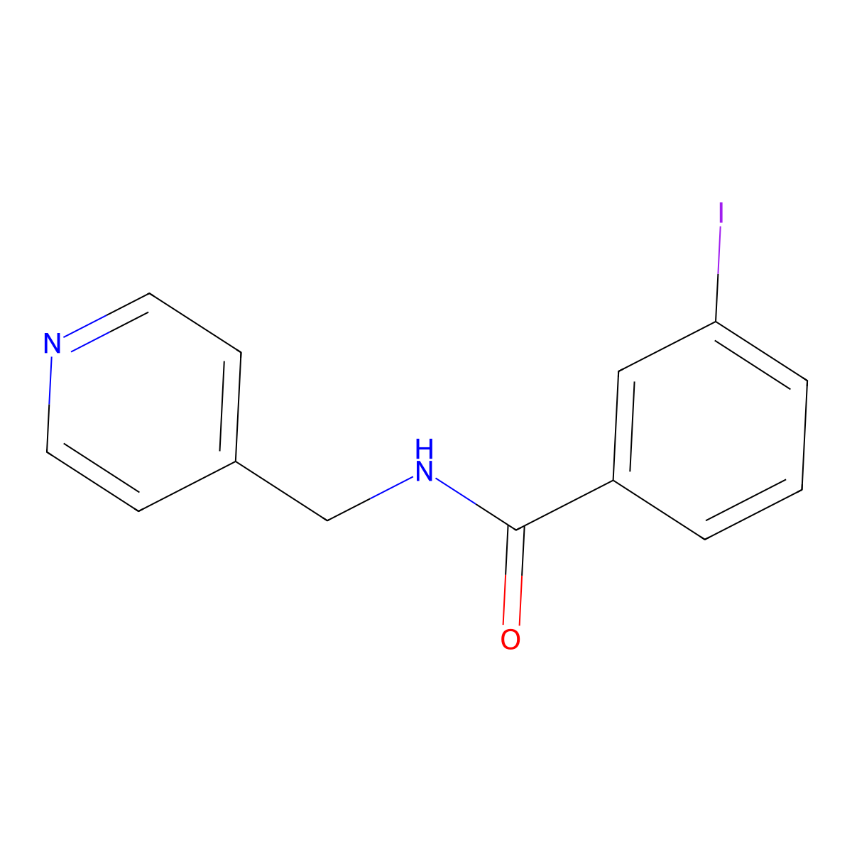 3-Iodo-N-pyridin-4-ylmethyl-benzamide molecular structure, CAS 338427-19-3