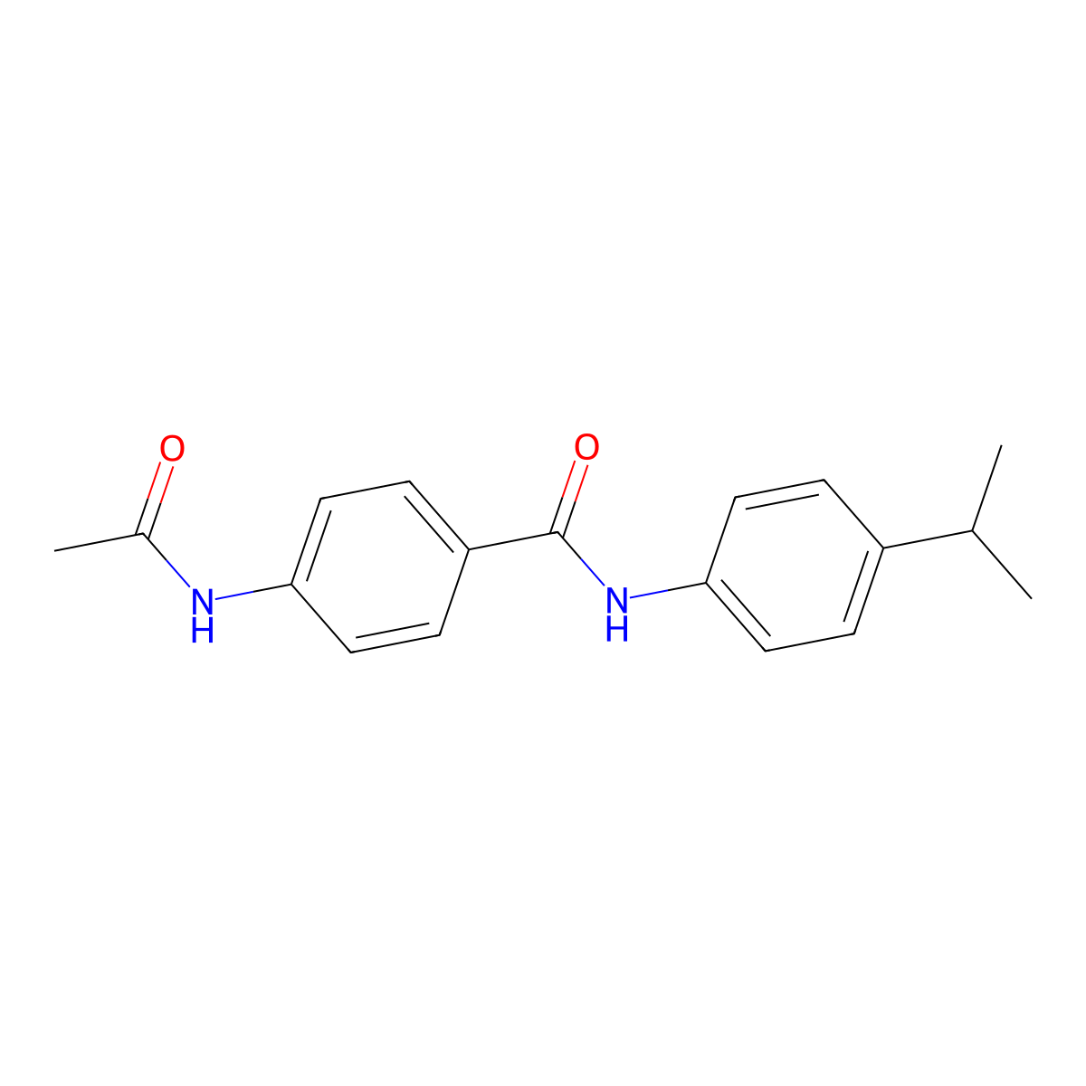 4-acetamido-N-(4-propan-2-ylphenyl)benzamide molecular structure, CAS 338427-21-7