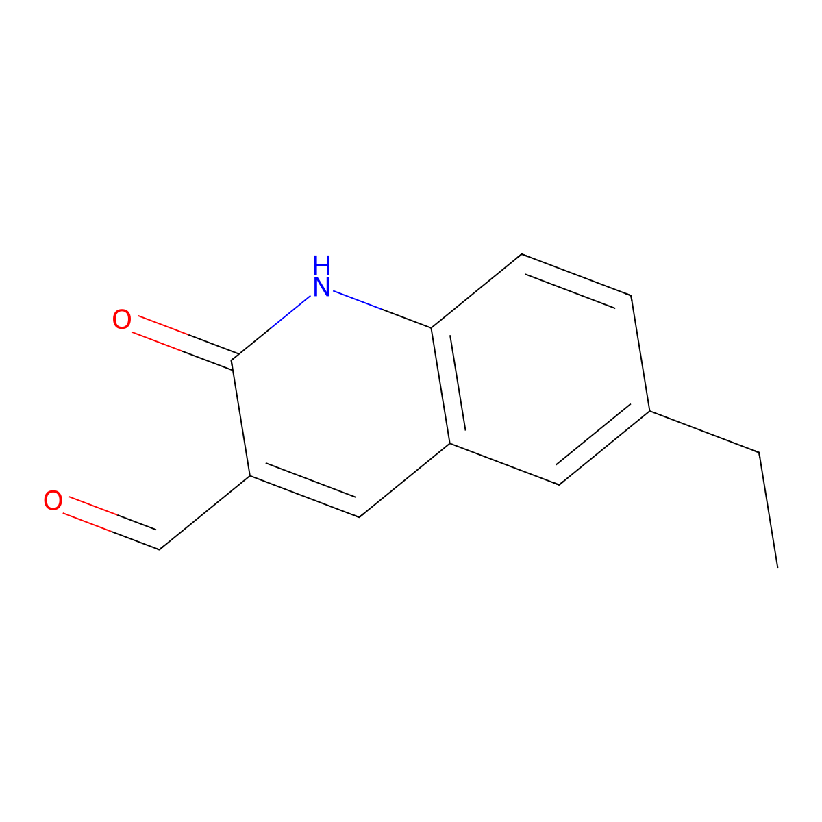 6-Ethyl-2-oxo-1,2-dihydroquinoline-3-carbaldehyde molecular structure, CAS 338428-47-0