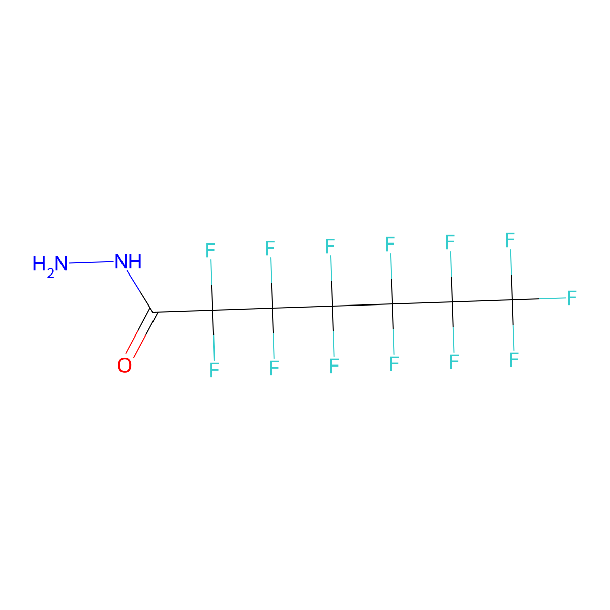 2,2,3,3,4,4,5,5,6,6,7,7,7-Tridecafluoroheptanehydrazide molecular structure, CAS 33843-69-5