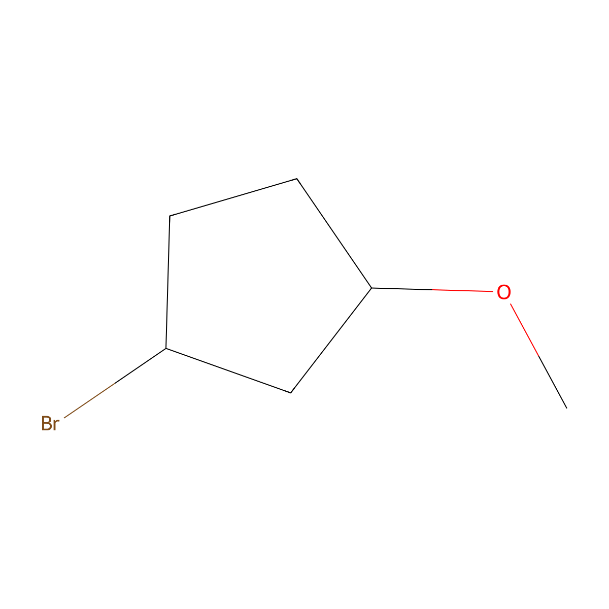 1-Bromo-3-methoxycyclopentane molecular structure, CAS 338430-07-2