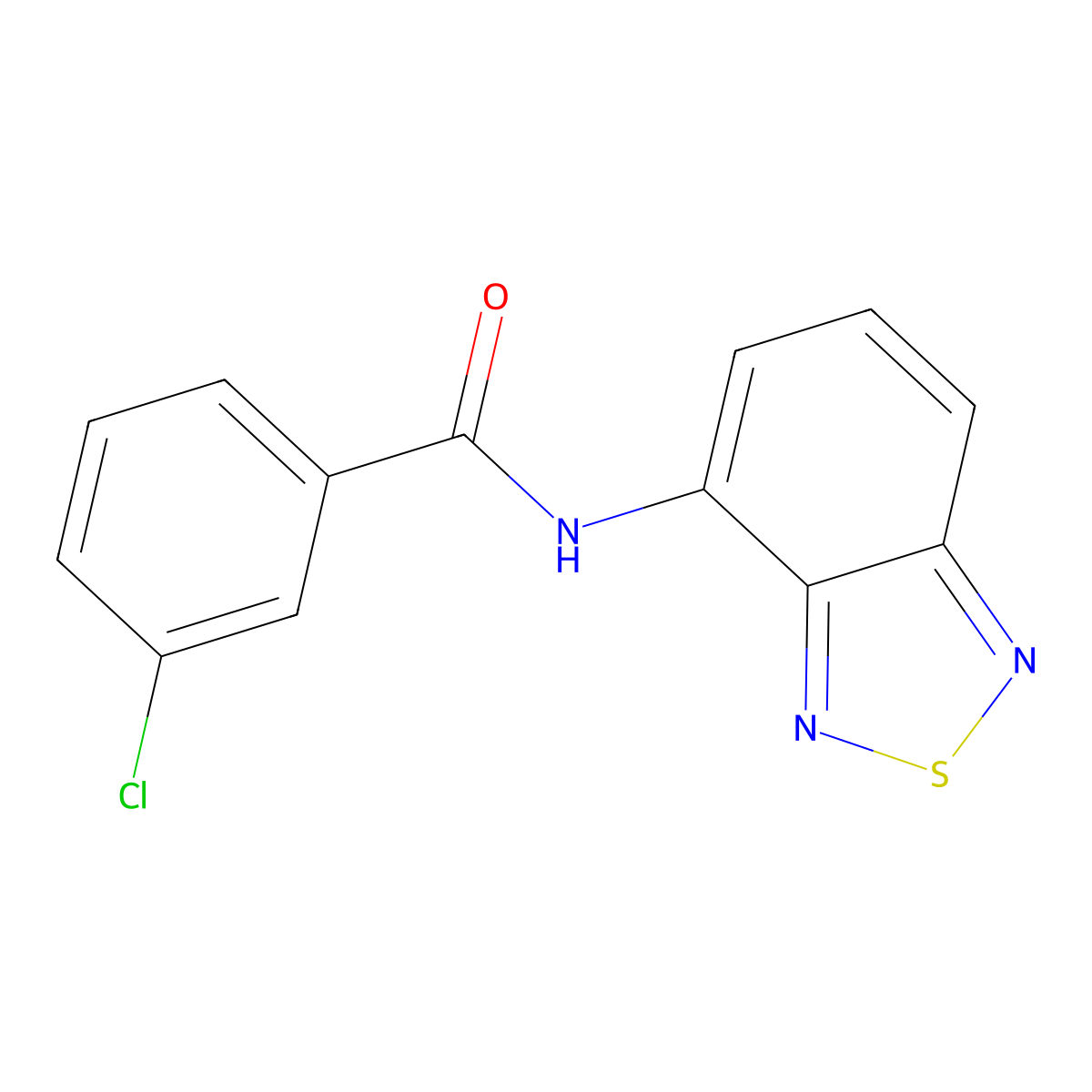 N-(2,1,3-benzothiadiazol-4-yl)-3-chlorobenzamide molecular structure, CAS 338430-40-3