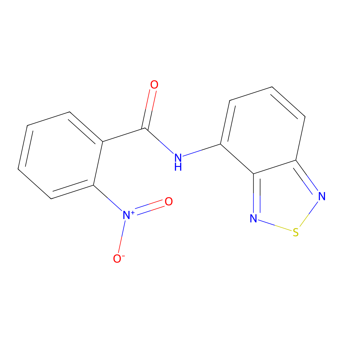 N-(2,1,3-benzothiadiazol-4-yl)-2-nitrobenzamide molecular structure, CAS 338430-43-6
