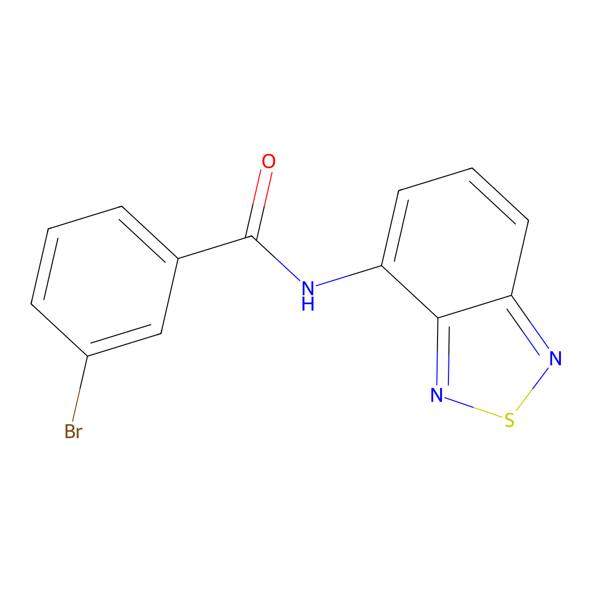 N-(2,1,3-benzothiadiazol-4-yl)-3-bromobenzamide molecular structure, CAS 338430-53-8