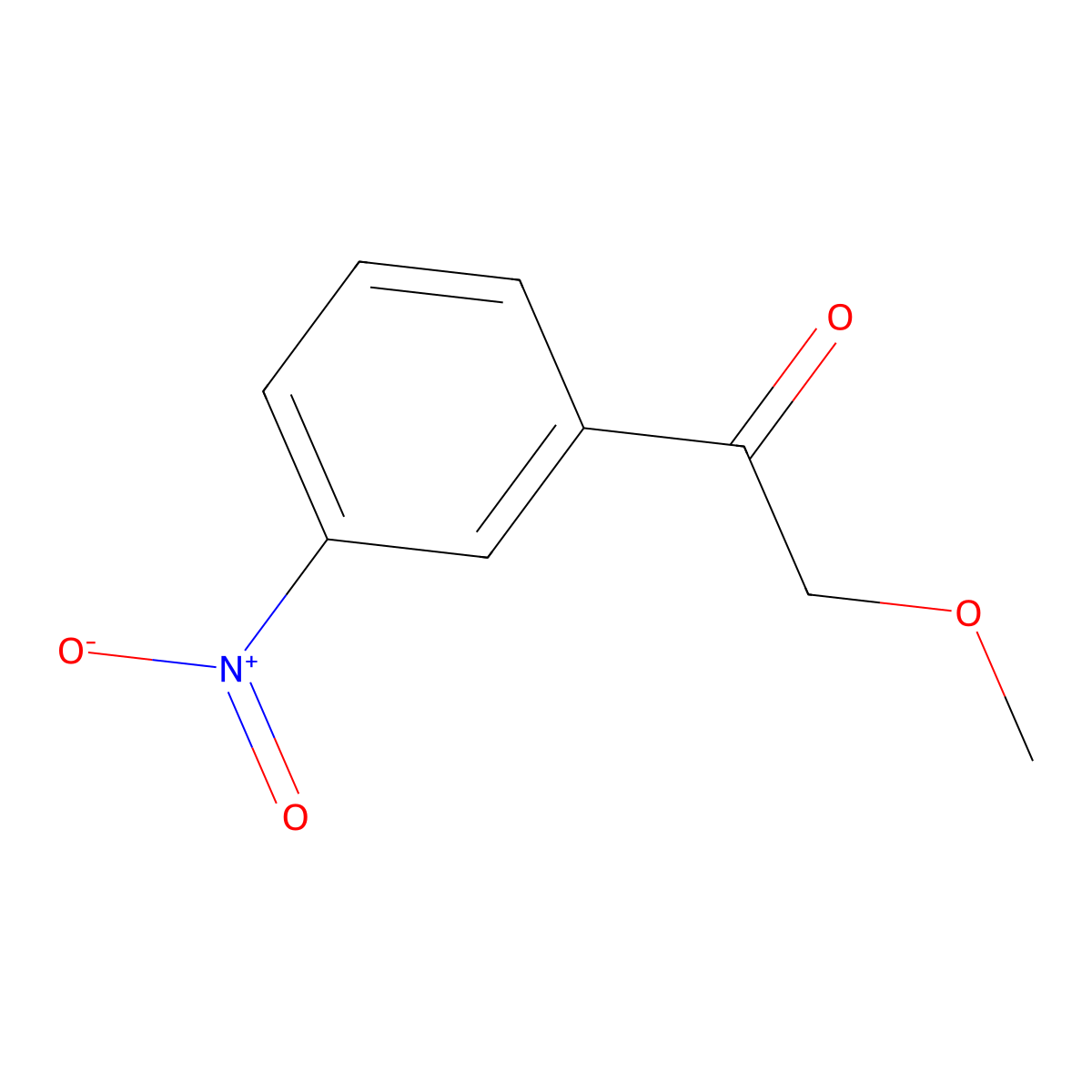 2-Methoxy-1-(3-nitrophenyl)ethan-1-one molecular structure, CAS 33844-30-3