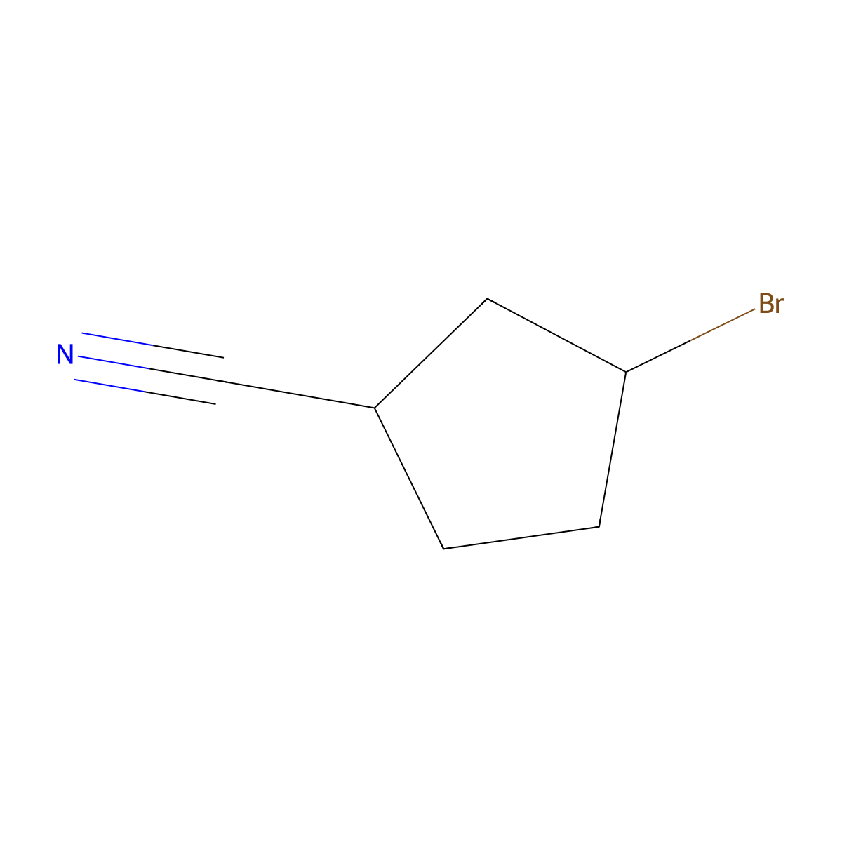 3-Bromocyclopentane-1-carbonitrile molecular structure, CAS 338444-78-3