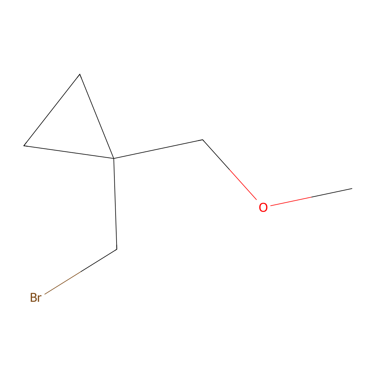 1-(Bromomethyl)-1-(methoxymethyl)cyclopropane molecular structure, CAS 338445-07-1