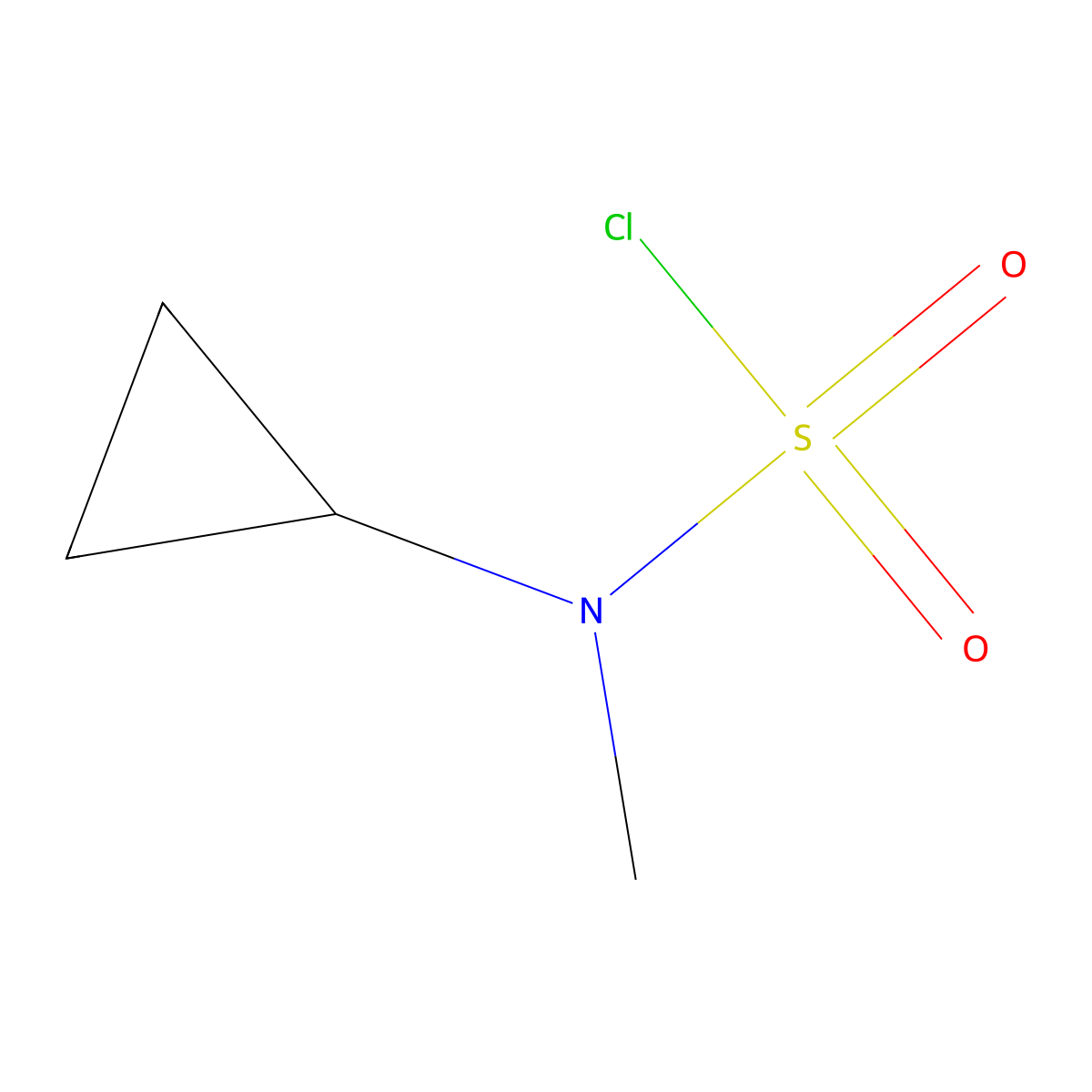 N-cyclopropyl-N-methylsulfamoyl chloride molecular structure, CAS 338449-00-6