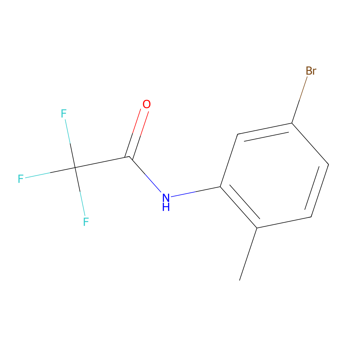 N-(5-bromo-2-methylphenyl)-2,2,2-trifluoroacetamide molecular structure, CAS 338451-90-4