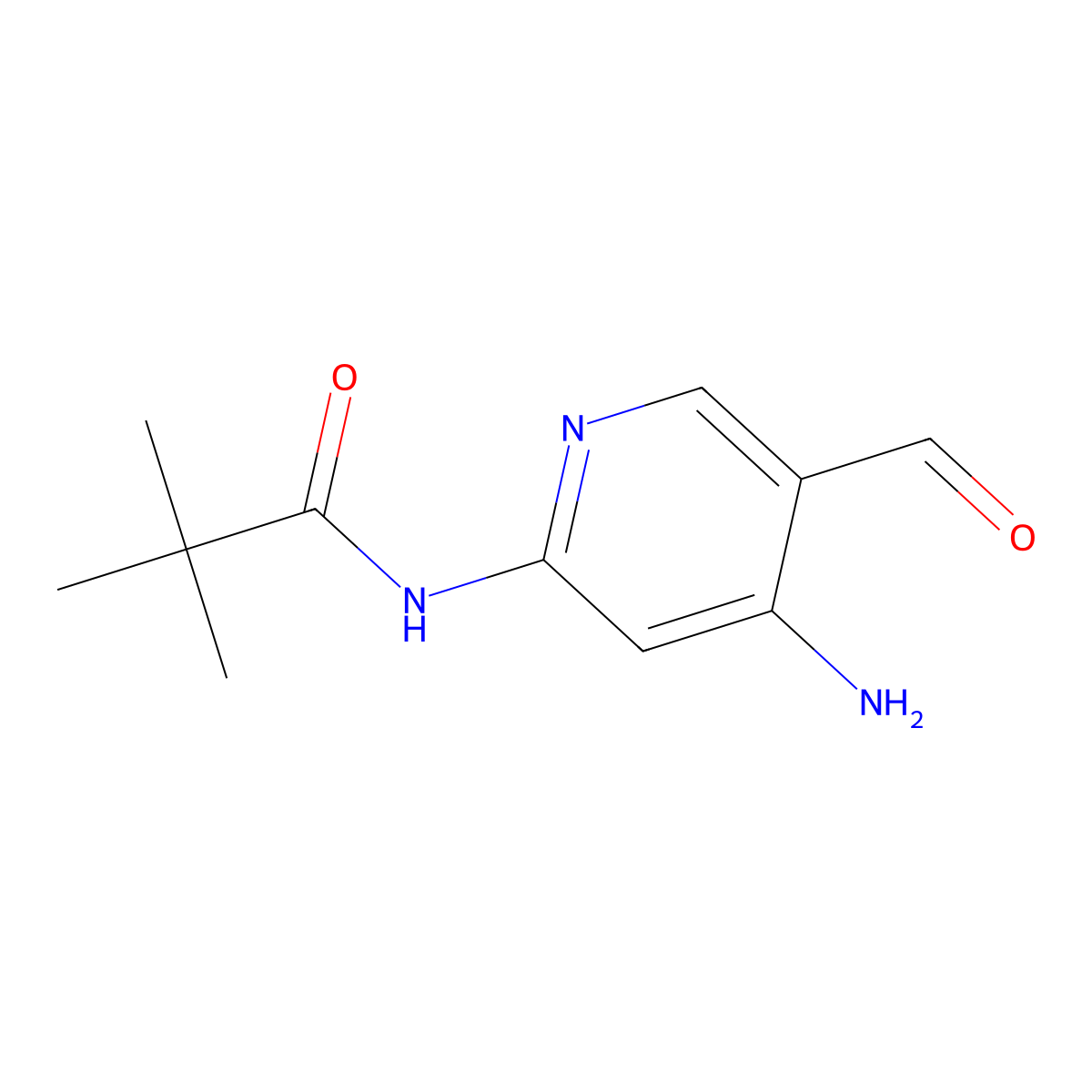 N-(4-amino-5-formylpyridin-2-yl)pivalamide molecular structure, CAS 338452-89-4