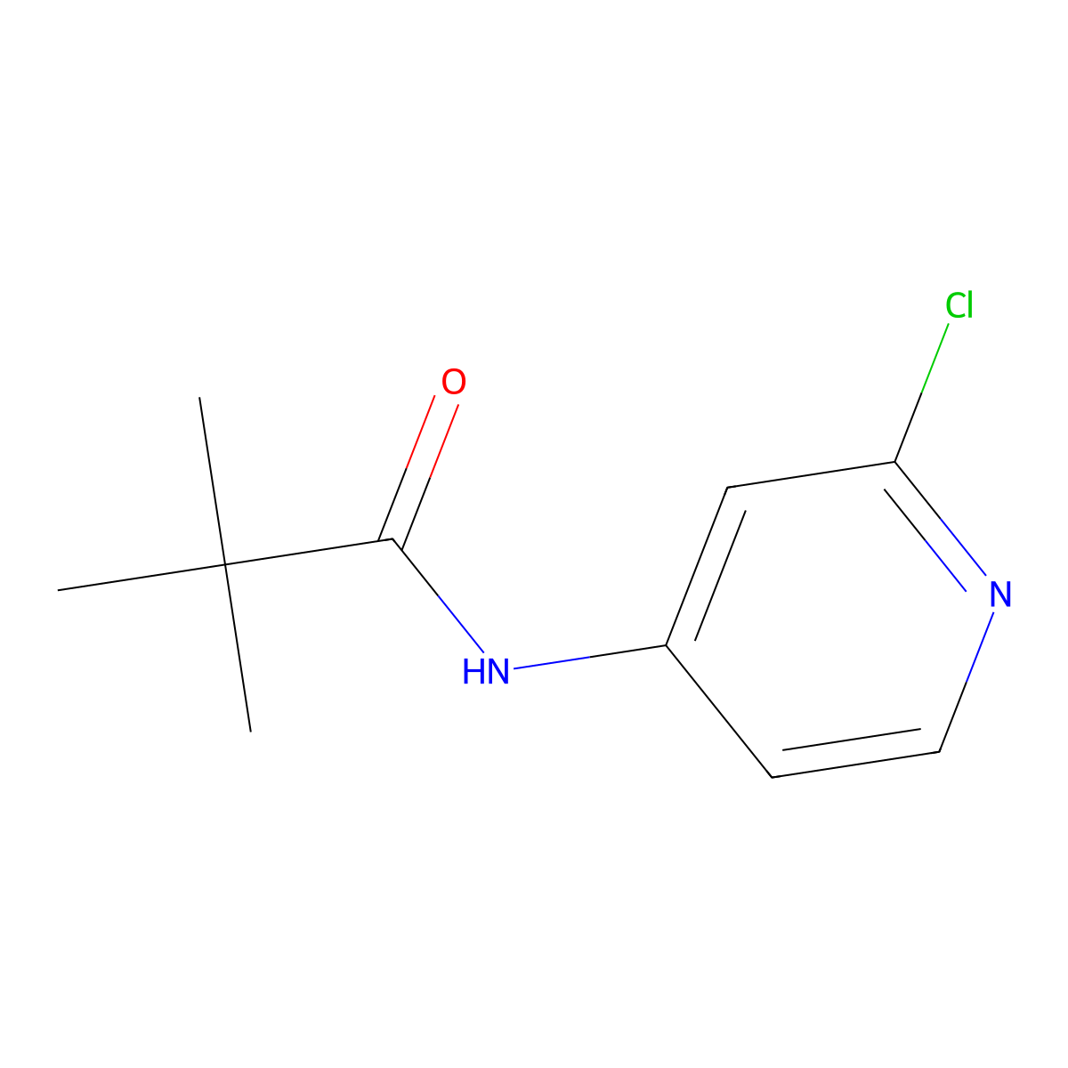 N-(2-chloropyridin-4-yl)pivalamide molecular structure, CAS 338452-90-7