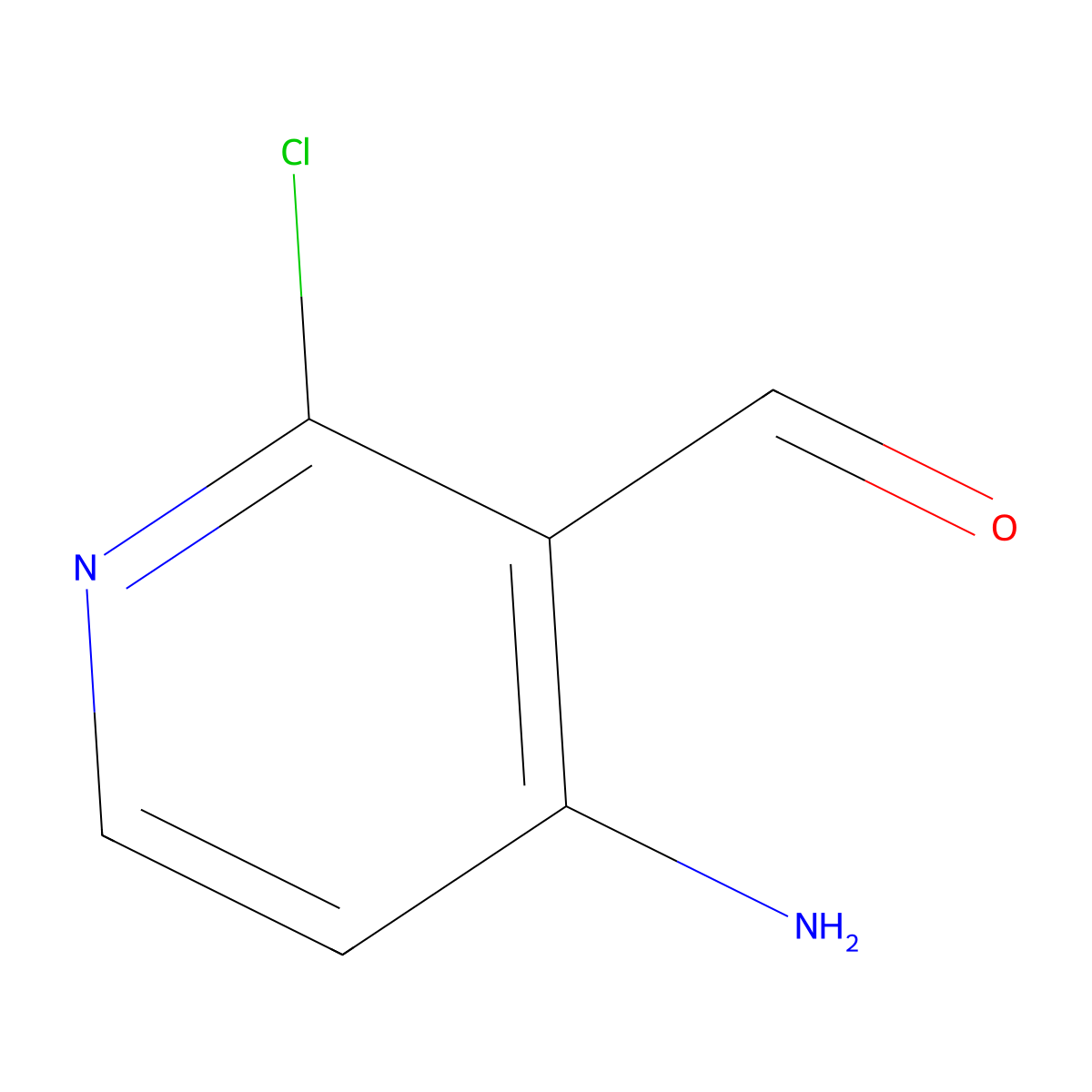 4-Amino-2-chloronicotinaldehyde molecular structure, CAS 338452-92-9