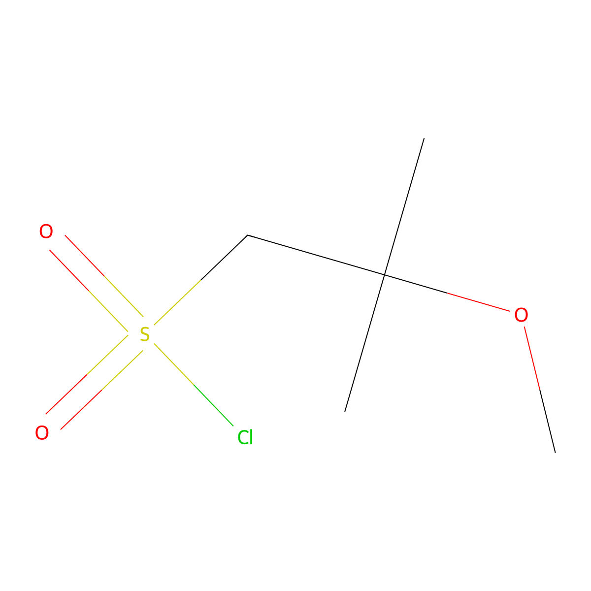 2-Methoxy-2-methyl-1-propanesulfonyl chloride molecular structure, CAS 338452-93-0