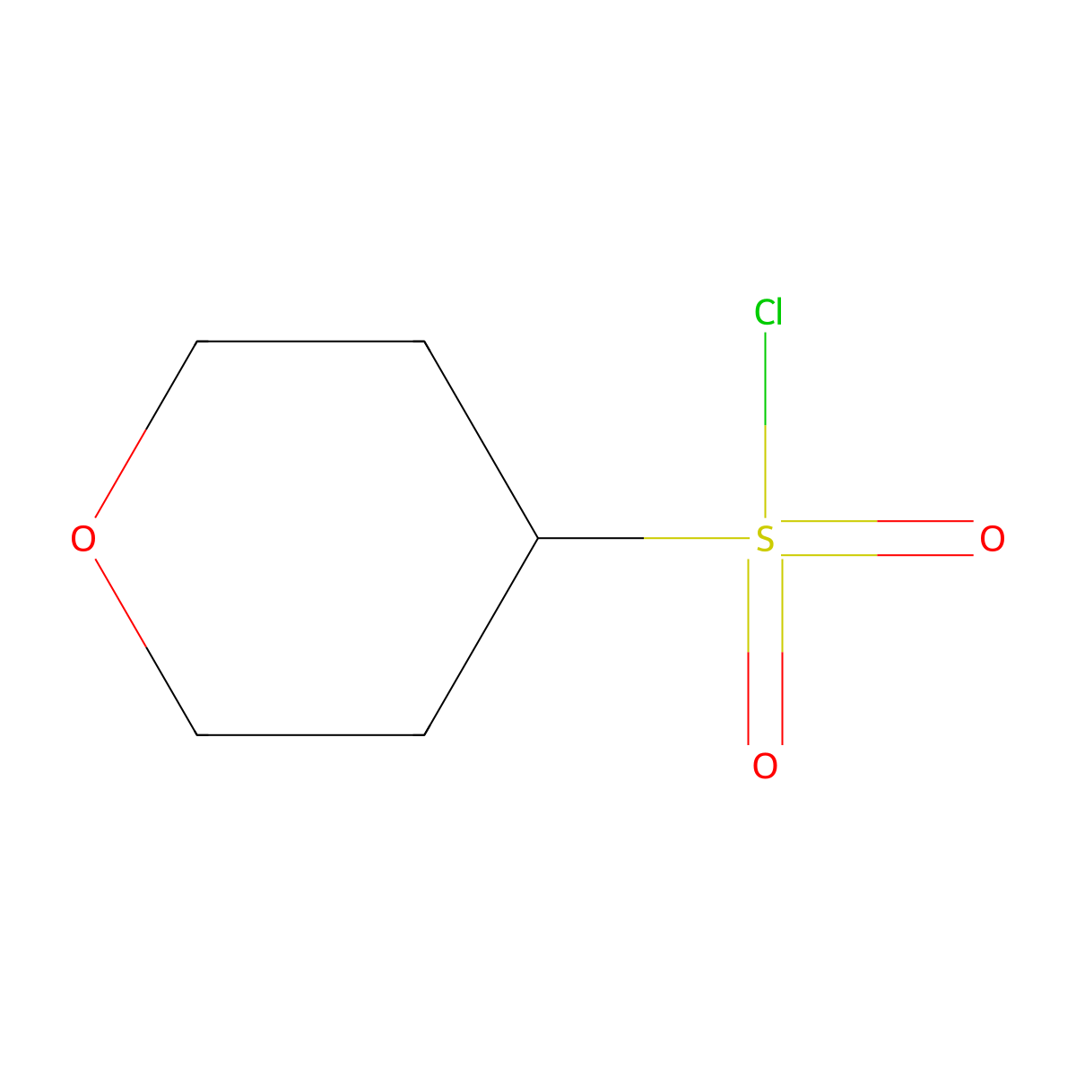 Oxane-4-sulfonyl chloride molecular structure, CAS 338453-21-7