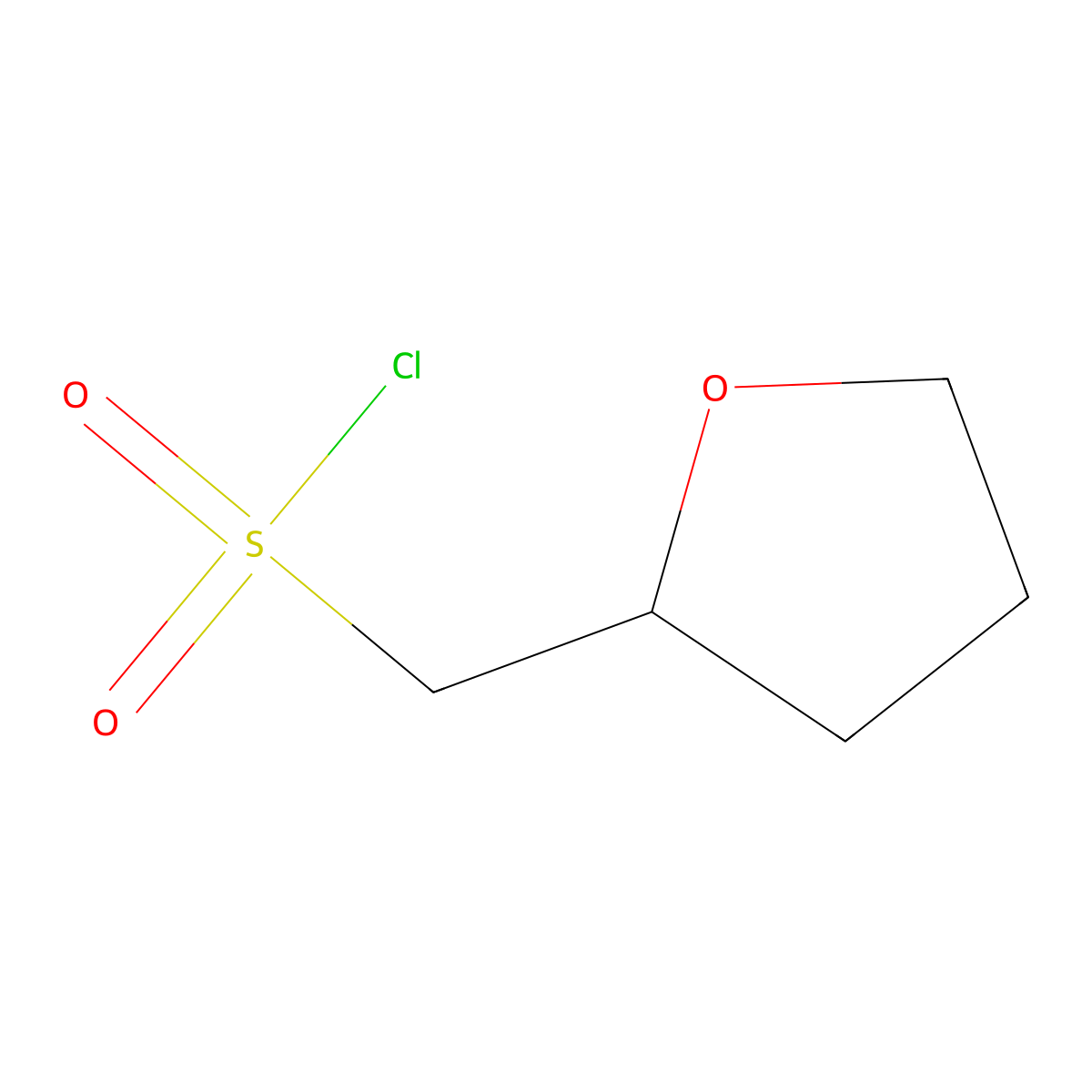 Oxolan-2-ylmethanesulfonyl chloride molecular structure, CAS 338453-29-5