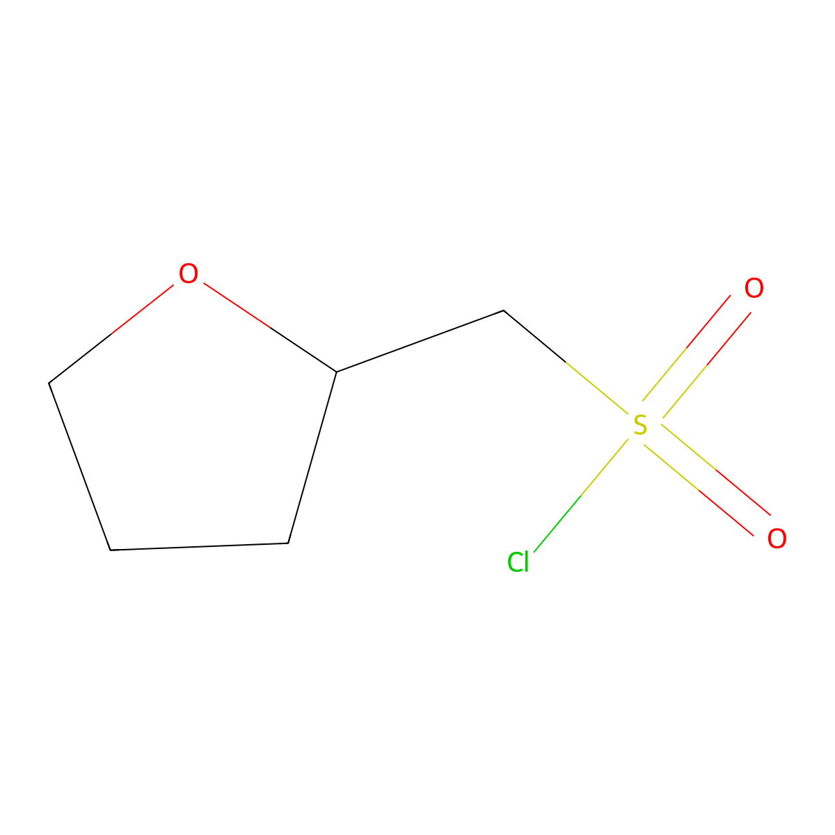 Oxolan-2-ylmethanesulfonyl chloride molecular structure, CAS 338453-29-5