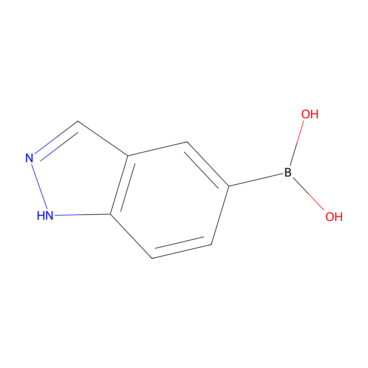 1H-Indazole-5-boronic acid molecular structure, CAS 338454-14-1