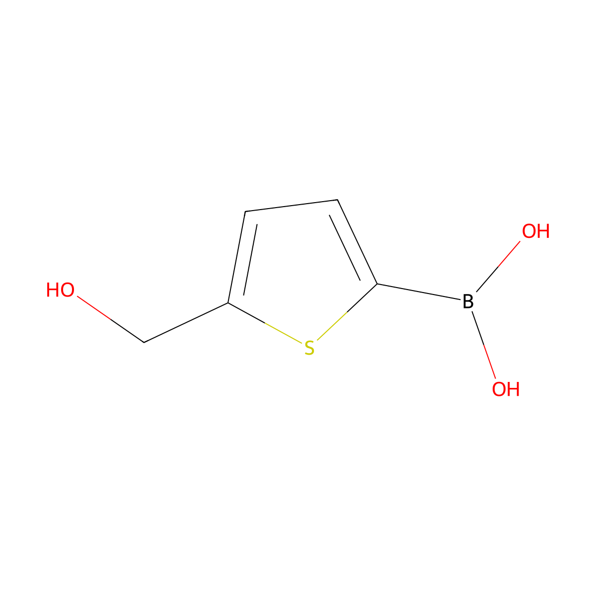 5-Hydroxymethylthiophene-2-boronic acid molecular structure, CAS 338454-45-8