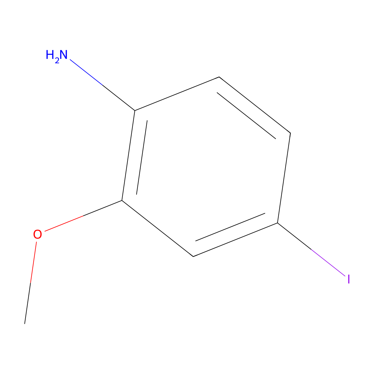 4-Iodo-2-methoxyaniline molecular structure, CAS 338454-80-1
