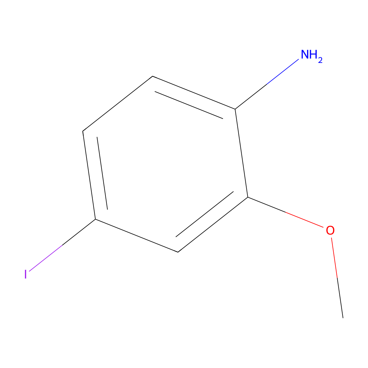 4-Iodo-2-methoxyaniline molecular structure, CAS 338454-80-1