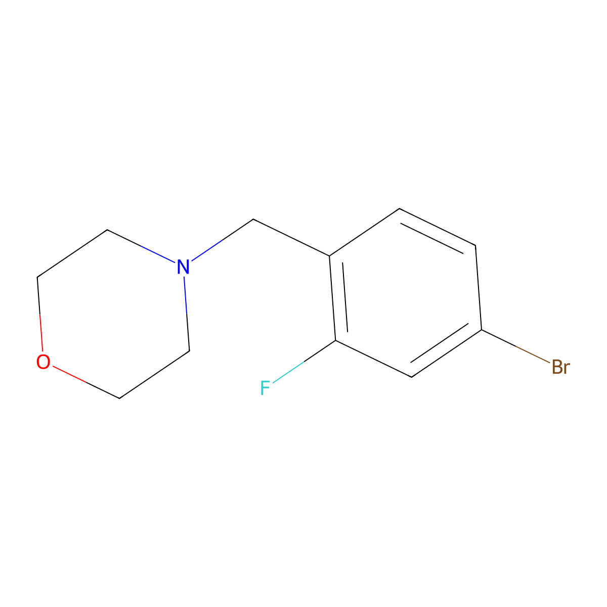 4-(4-Bromo-2-fluorobenzyl)morpholine molecular structure, CAS 338454-98-1