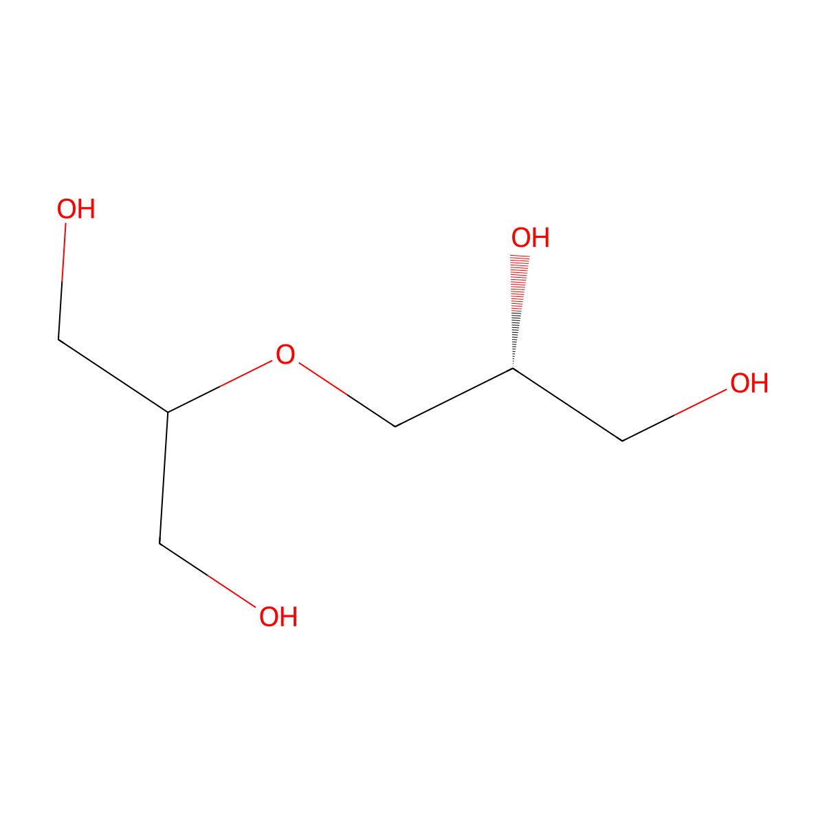 (2R)-3-[2-Hydroxy-1-(hydroxymethyl)ethoxy]-1,2-propanediol molecular structure, CAS 338458-83-6