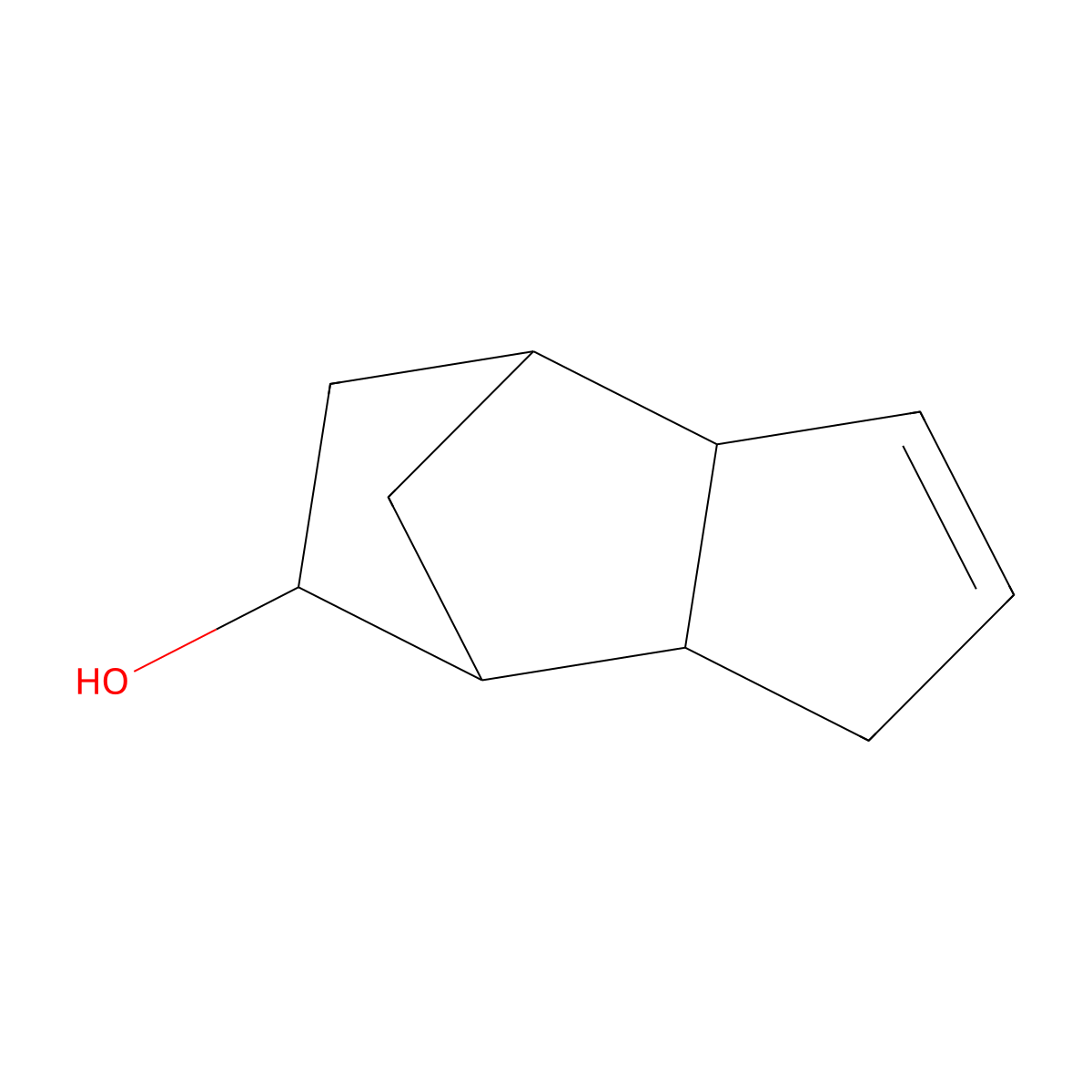 4,7-Methano-1H-indenol, hexahydro- molecular structure, CAS 3385-61-3