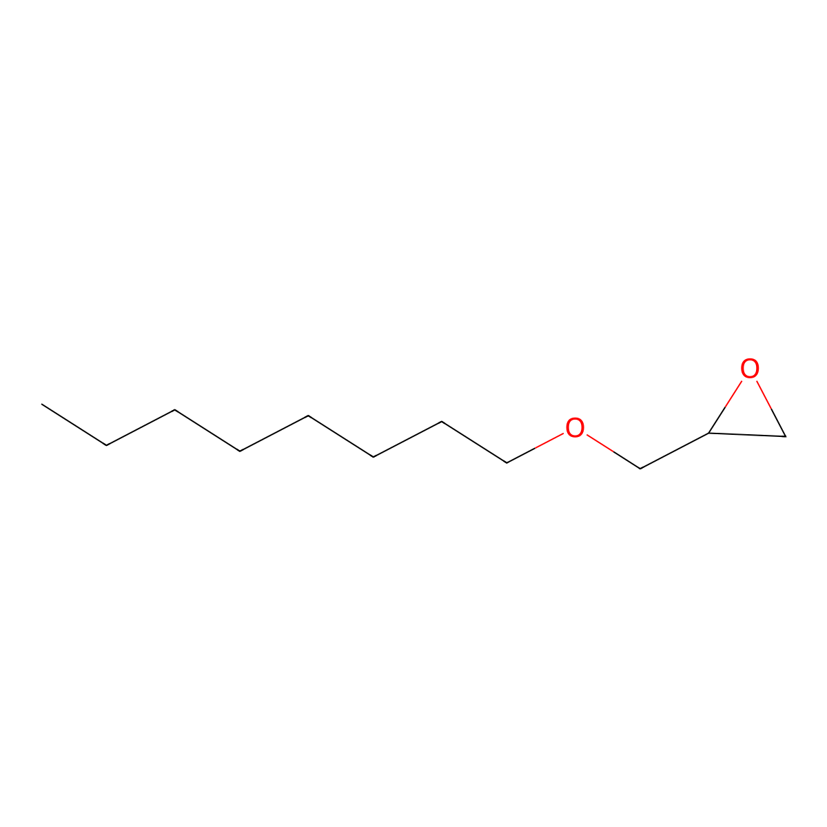 Glycidyl n-octyl ether molecular structure, CAS 3385-66-8