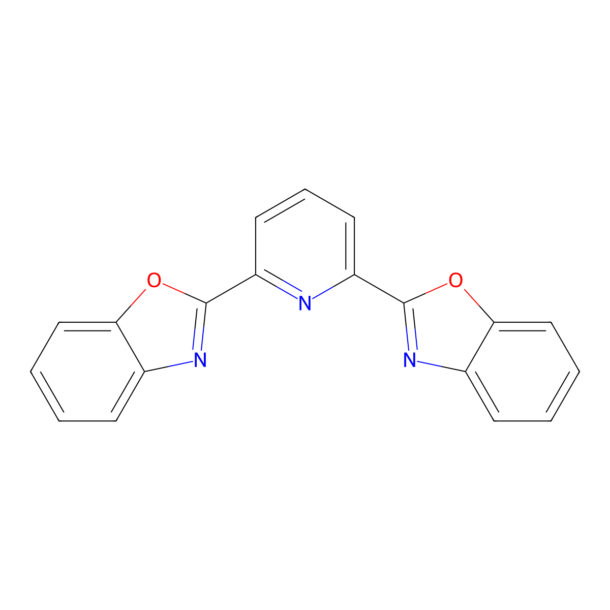 2,2'-(Pyridine-2,6-diyl)bis(1,3-benzoxazole) molecular structure, CAS 33858-36-5