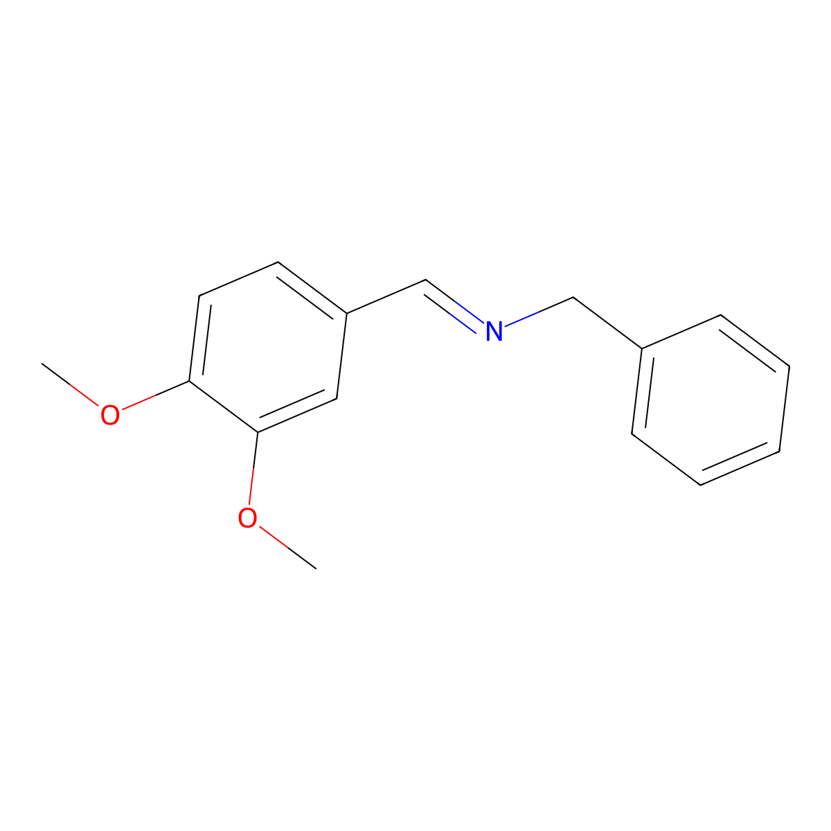 N-benzyl-1-(3,4-dimethoxyphenyl)methanimine molecular structure, CAS 33859-00-6