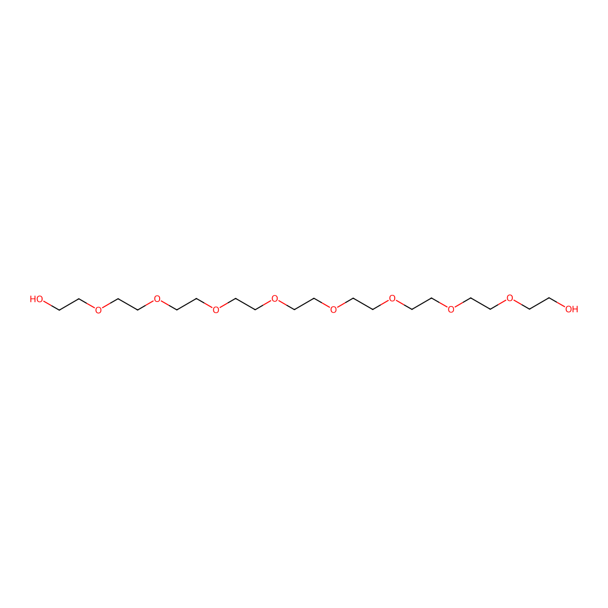 Nonaethylene glycol molecular structure, CAS 3386-18-3