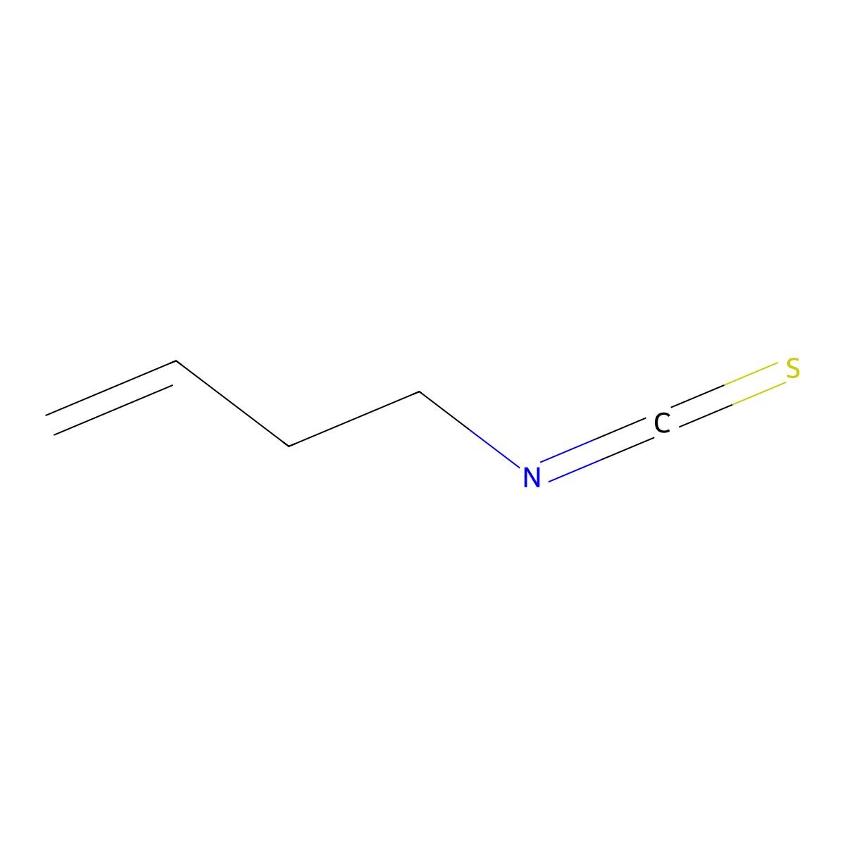 3-Butenyl isothiocyanate molecular structure, CAS 3386-97-8