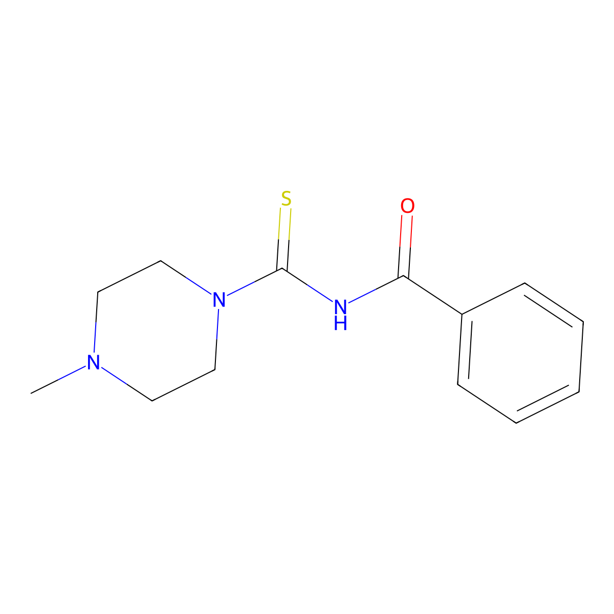 N-[(4-Methyl-1-piperazinyl)thioxomethyl]benzamide molecular structure, CAS 33860-29-6