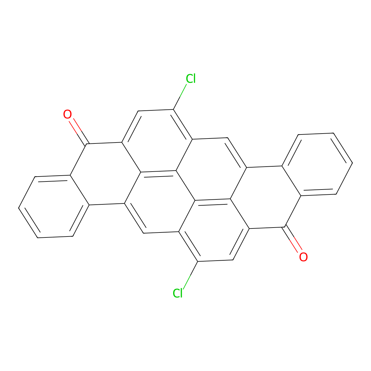 8,16-Pyranthrenedione, 6,14-dichloro- molecular structure, CAS 33860-91-2