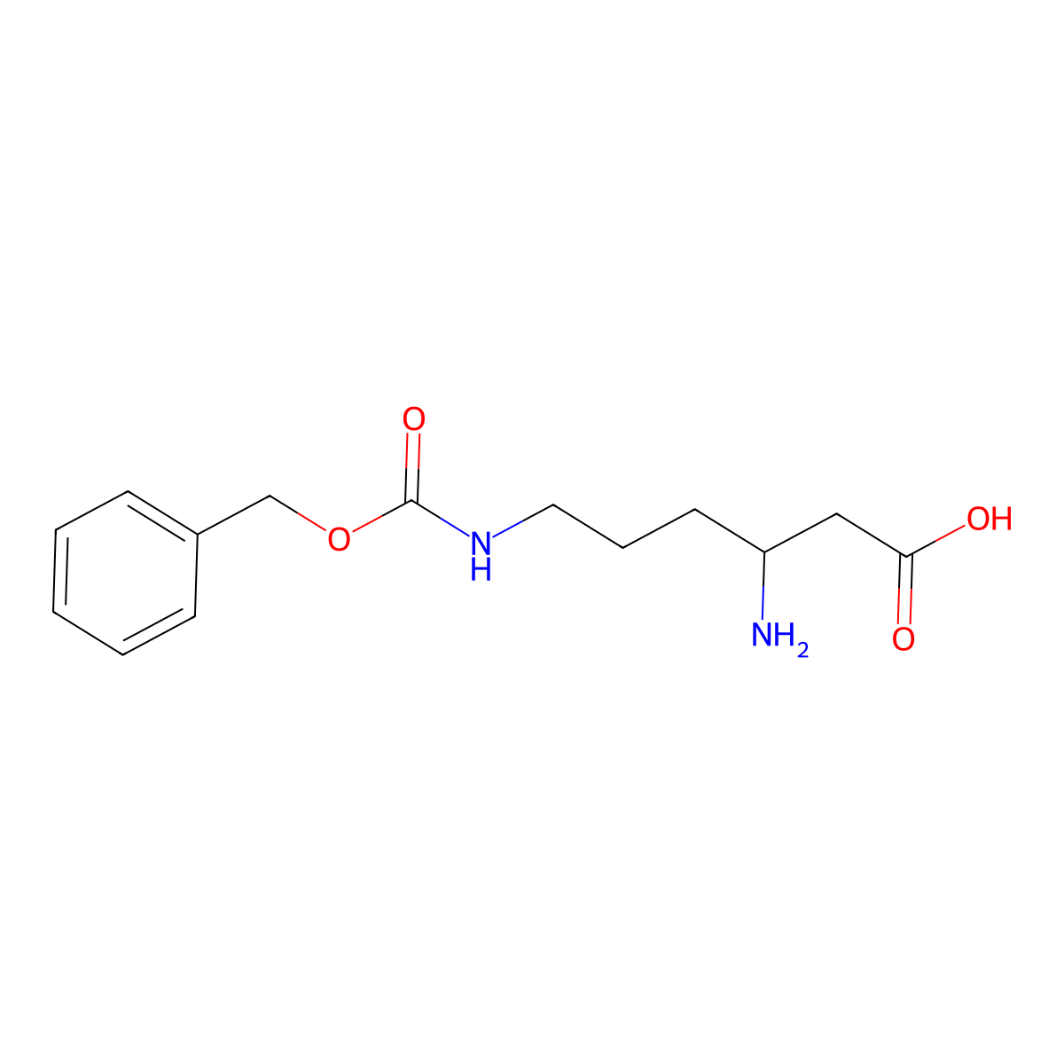 (3S)-3-amino-6-{[(benzyloxy)carbonyl]amino}hexanoic acid molecular structure, CAS 33861-96-0