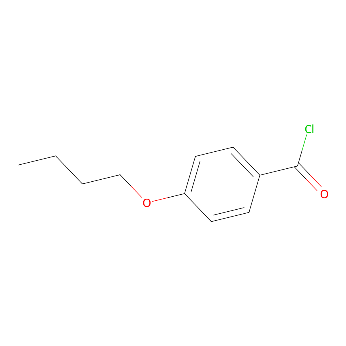 4-Butoxybenzoyl chloride molecular structure, CAS 33863-86-4