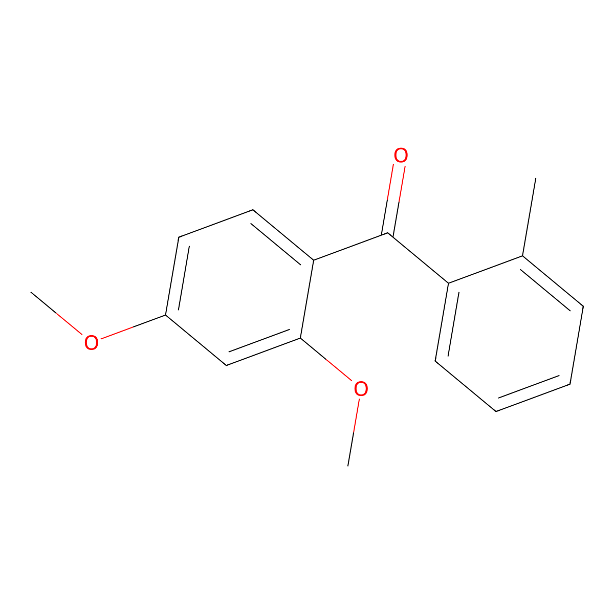 (2,4-Dimethoxyphenyl)(2-methylphenyl)methanone molecular structure, CAS 33863-91-1