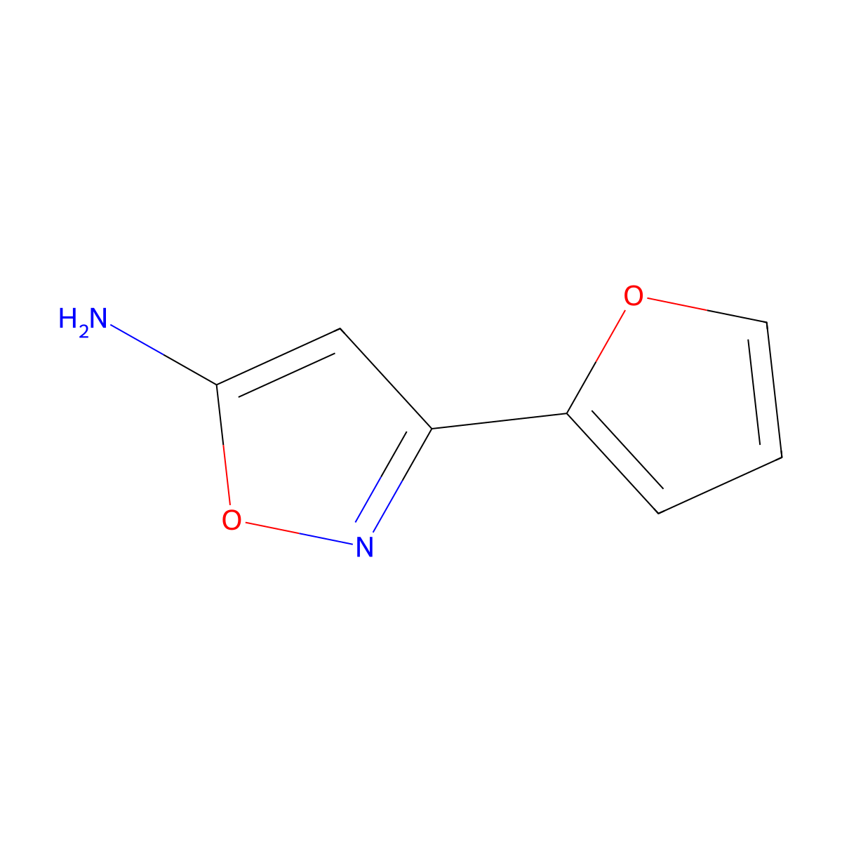 3-(2-Furyl)-5-isoxazolamine molecular structure, CAS 33866-44-3