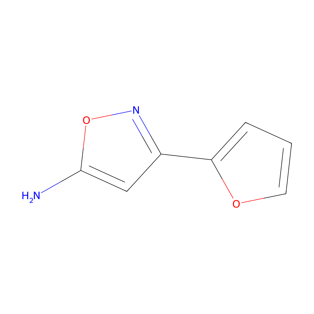 3-(2-Furyl)-5-isoxazolamine molecular structure, CAS 33866-44-3