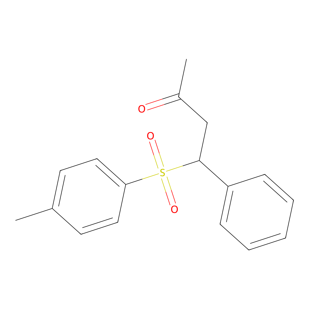 4-((4-Methylphenyl)sulfonyl)-4-phenyl-2-butanone molecular structure, CAS 33866-93-2